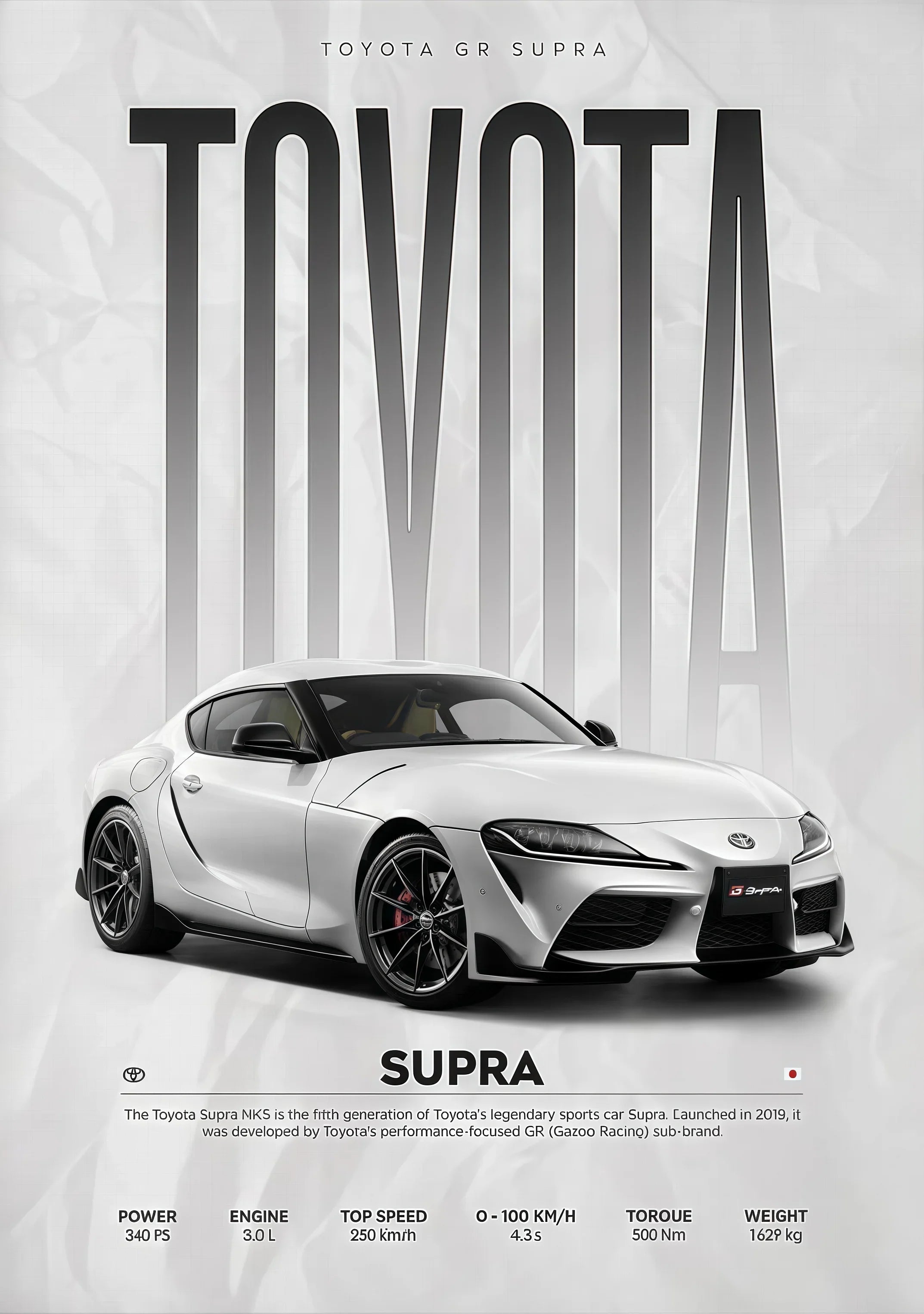 W16 750S Canvas Painting Sports Car Wall Art