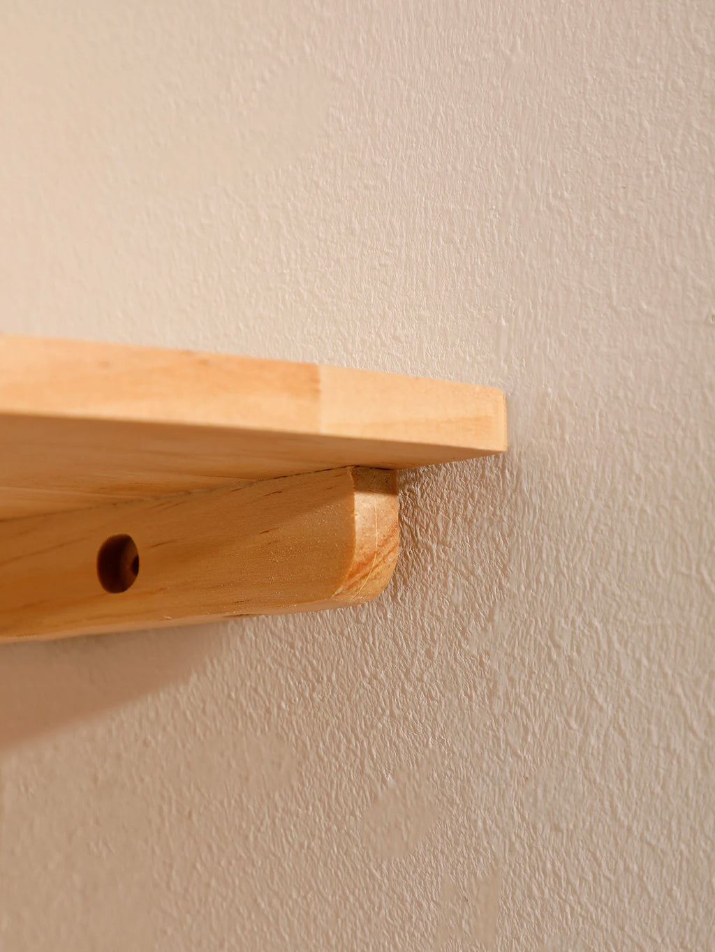 Burlywood Wood Floating Corner Shelf for Living Room