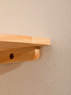 Burlywood Wood Floating Corner Shelf for Living Room