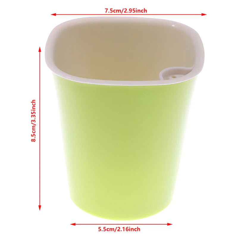 Self Watering Plastic Flower Pot in White