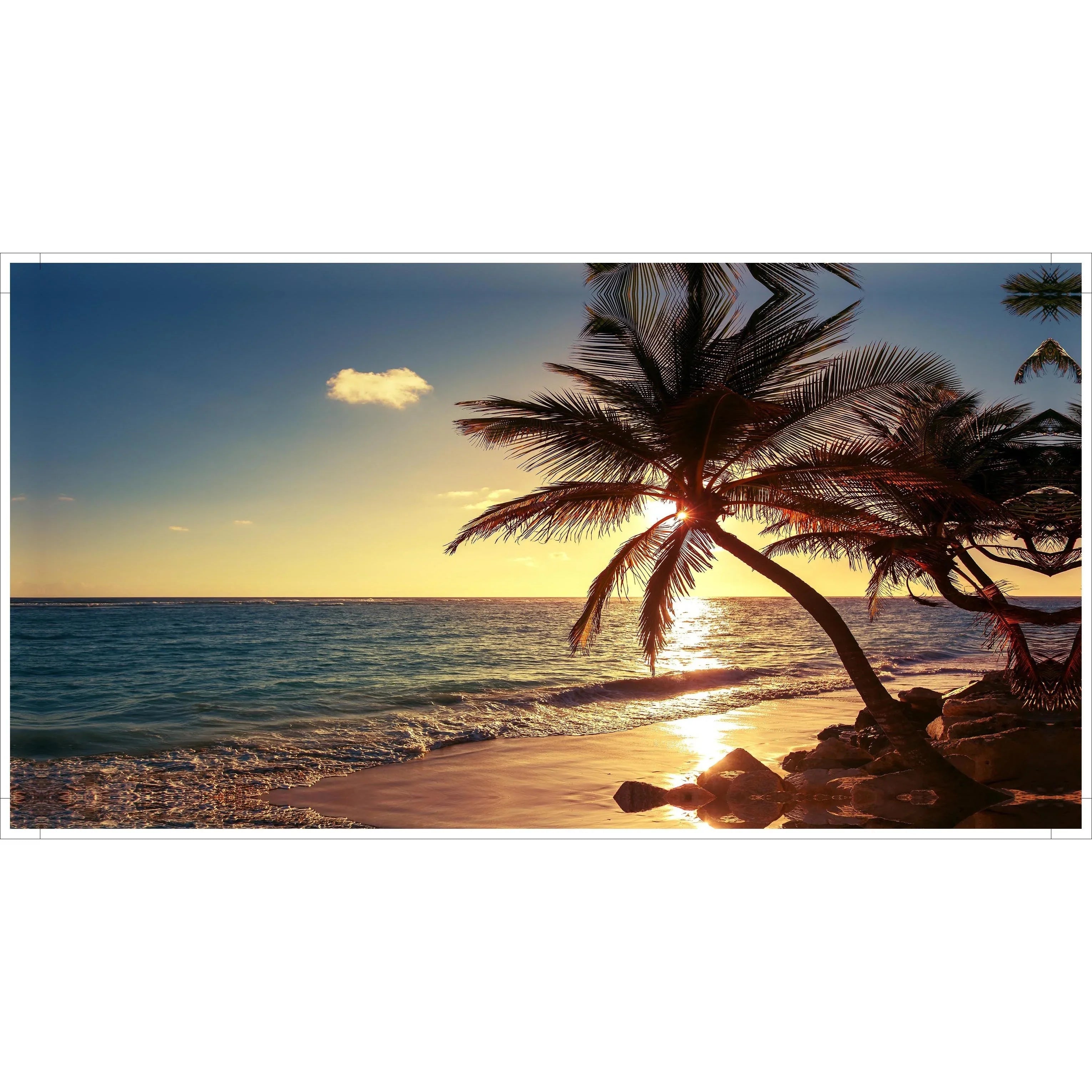Beach Sunset Canvas Print for Home Decor